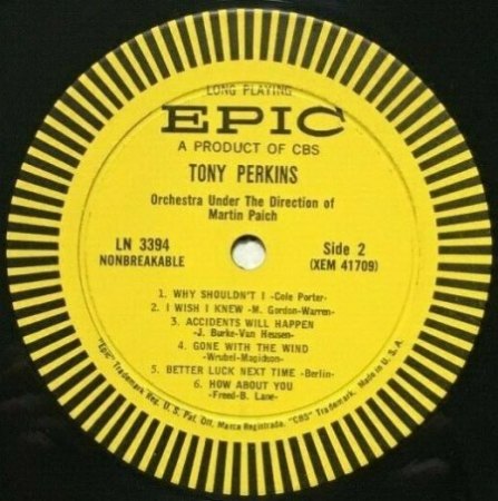 TONY PERKINS = Anthony Perkins