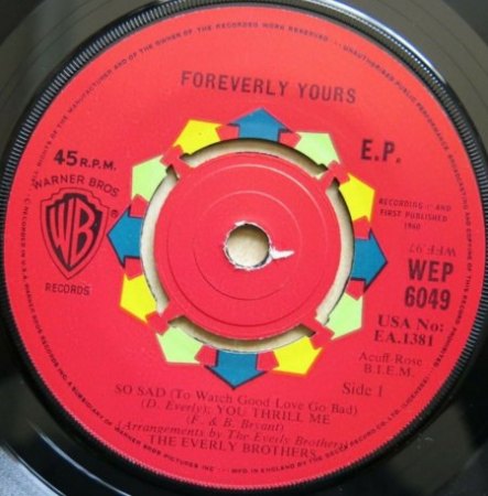 Everly Brothers - Warner Bros Singles USA