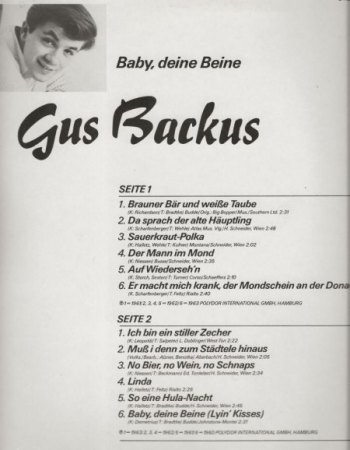 GUS BACKUS - LPs