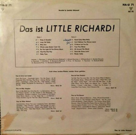 LITTLE RICHARD LP's