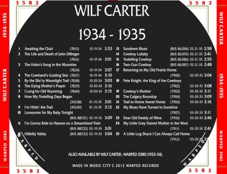 WILF CARTER "Montana Slim"