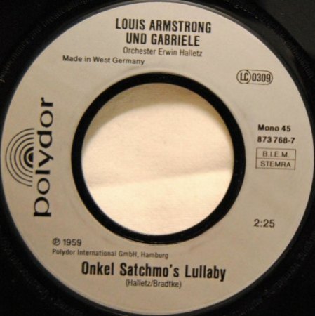 ONKEL Satchmos Lullaby als Ep , Single , Export ! / Louis A