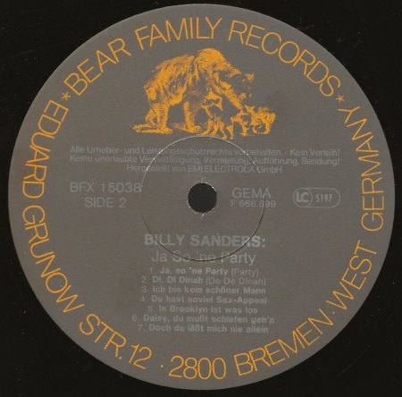 BILLY SANDERS