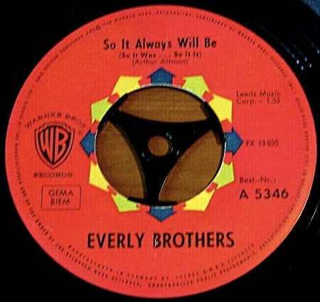 Everly Brothers - Warner Bros Singles Deutschland