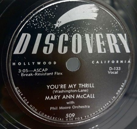 MARY ANN McCALL