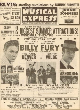 Billy Fury - Auf Titel vom New Musical Express