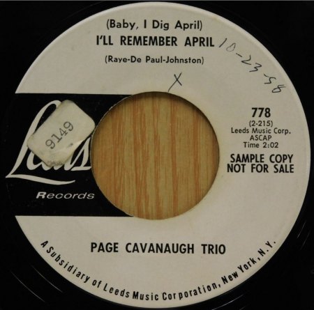PAGE CAVANAUGH & sein Trio