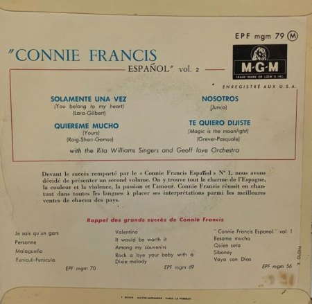 CONNIE FRANCIS EP's