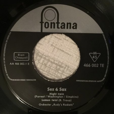 RUDY`S ROCKETS - Sex and Sax (Deutsche Fontana EP)