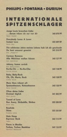Philips Schallplatten - Werbeprospekte