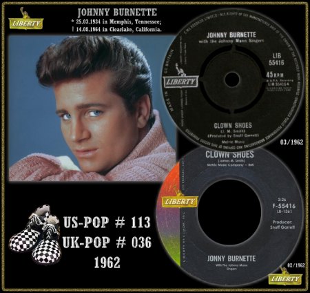 JOHNNY BURNETTE - Kurz-Bio & Single-Disco