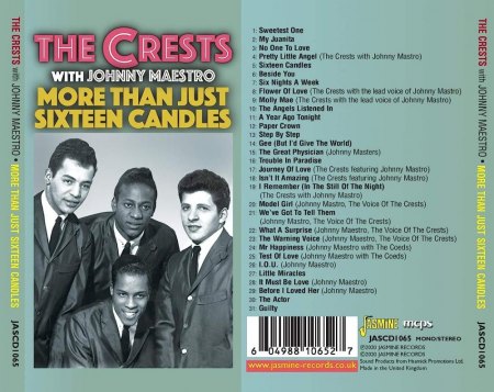 The CRESTS feat JOHNNY MAESTRO - The Singles and more