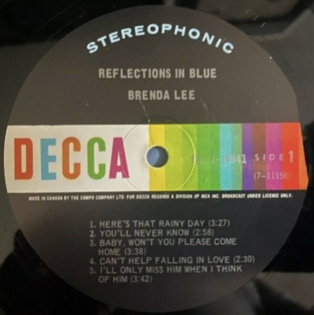 BRENDA LEE - LP-Diskographie