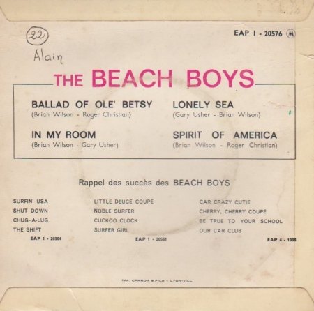 Beach Boys - EP's Frankreich
