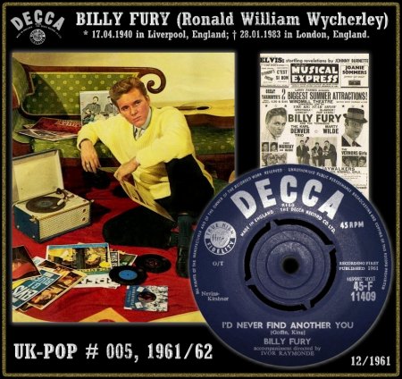 BILLY FURY - HOT 100 von 1962