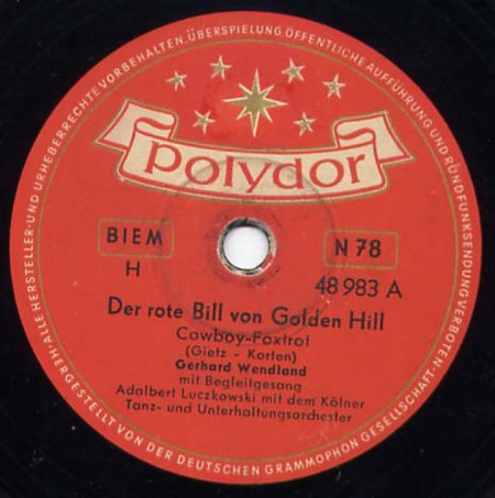 Wendland,Gerhard101Der rote Bill von Golden Hill Polydor 48983 A.jpg