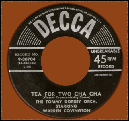 TOMMY DORSEY FEAT. WARREN COVINGTON - TEA FOR TWO CHA CHA_IC#002.jpg