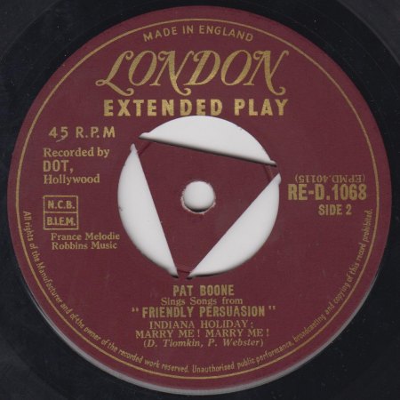 PAT BOONE-EP - Friendly Persuasion - Label B.jpg