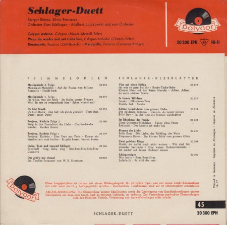 MARGOT ESKENS u. SILVIO FRANCESCO-EP - Schlager-Duett - CV RS -.jpg