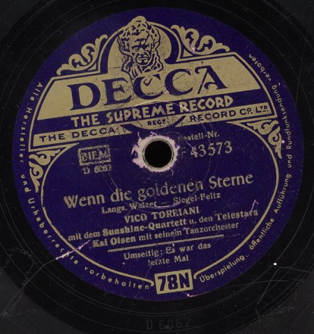 Torriani, Vico - Sunshine Quartett - Telestars - Decca F 43573 C_Bildgröße ändern.jpg