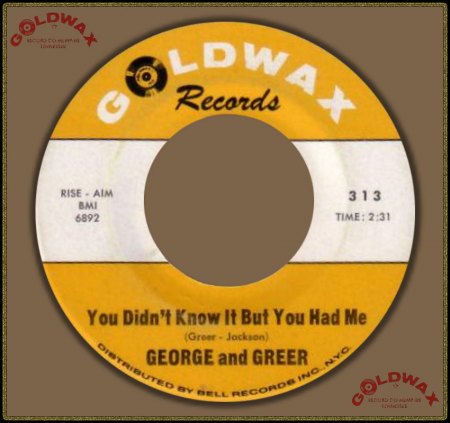 GEORGE &amp; GREER - YOU DIDN'T KNOW IT BUT YOU HAD ME_IC#002.jpg