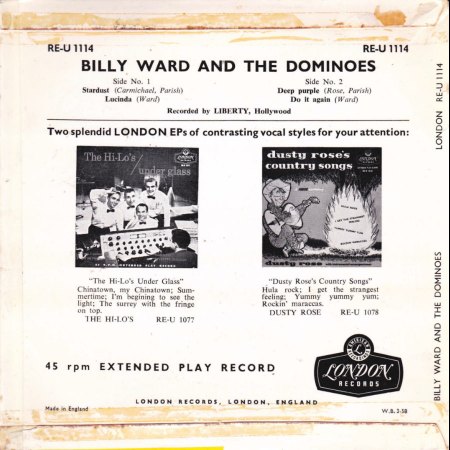 BILLY WARD &amp; THE DOMINOES LONDON EP RE-U-1114_IC#002.jpg