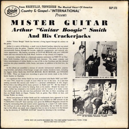 Arthur Smith - Mr Guitar Boogie - Starday SLP 173Rear_Bildgröße ändern.JPG