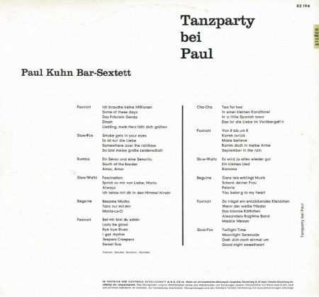 Kuhn, Paul &amp; his Bar-Sextett - Tanzparty bei Paul .jpg