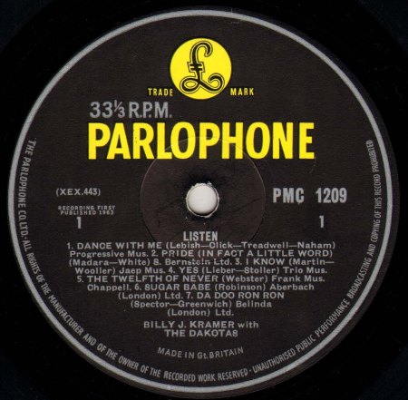 Kramer, Billy &amp; the Dakotas - Listen  (4).jpg