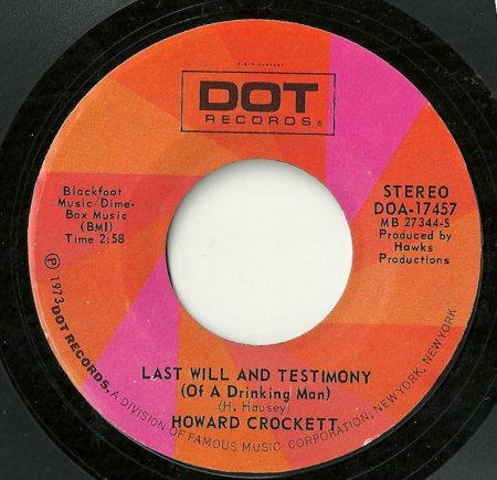 Crockett, Howard - Last will and testimony of a drinking man - Dot.jpg