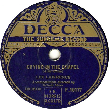 Crying in the chapel10bDecca F 10177 aus November 1953.jpg