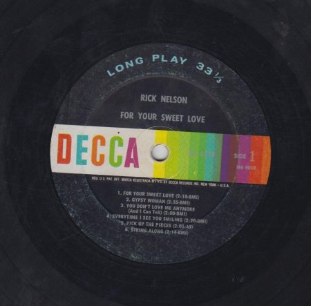 RICKY NELSON-LP - For Your Sweet Love -A-.jpg