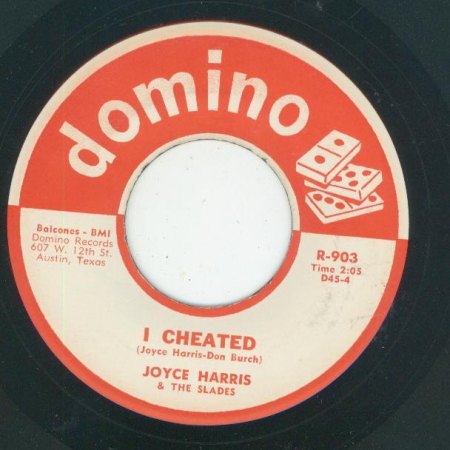 JOYCE HARRIS &amp; THE SLADES - I cheated -A-.JPG