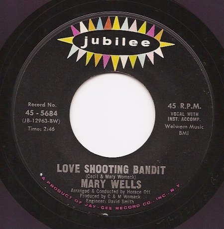 MARY WELLS - Love Shooting Bandit -B-.JPG