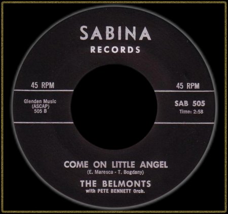 BELMONTS - COME ON LITTLE ANGEL_IC#003.jpg