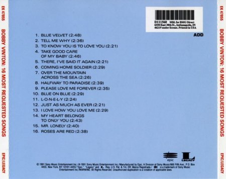 Vinton, Bobby - 16 most requested Songs (2).jpg