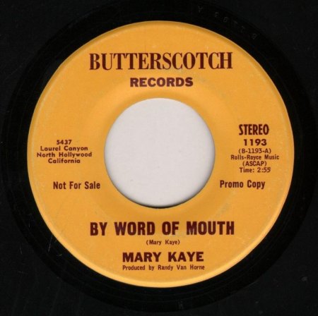 MARY KAYE - By word of mouth -B-.JPG