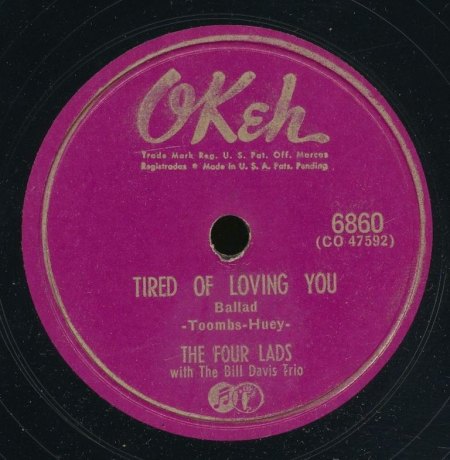 FOUR LADS - Tired of loving you -A3-.jpg