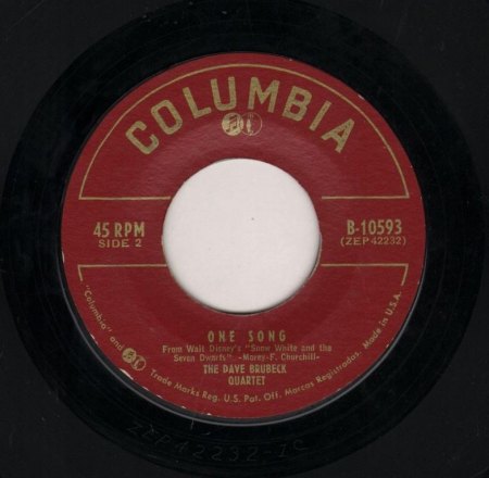DAVE BRUBECK QUARTET - One Song -B-.jpg