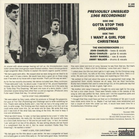 KNICKERBOCKERS - Gotta stop this dreaming - CV RS -.jpg