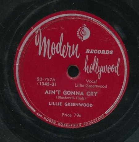 LILLIE GREENWOOD - Ain't gonna cry -A-.jpg