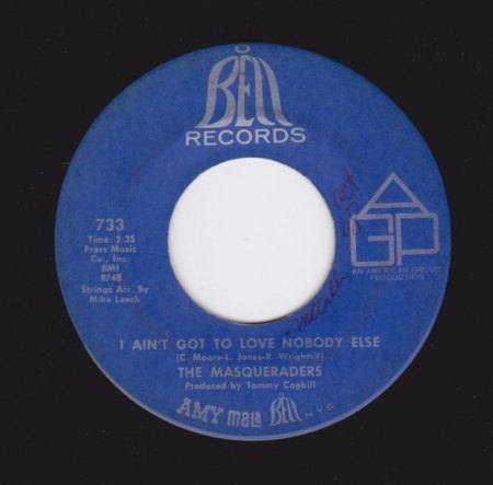 THE MASQUERADERS - I ain't got to love nobody else -A-.jpg