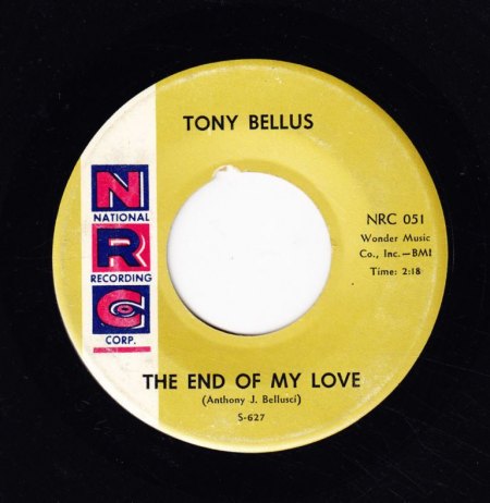 TONY BELLUS - The end of my love -A-.JPG