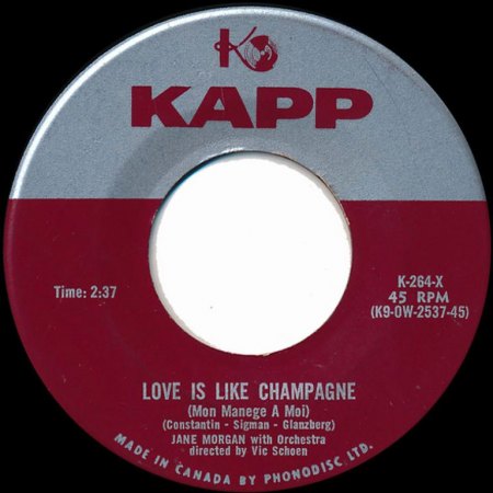JANE MORGAN - Love is lika champagne -A-.JPG