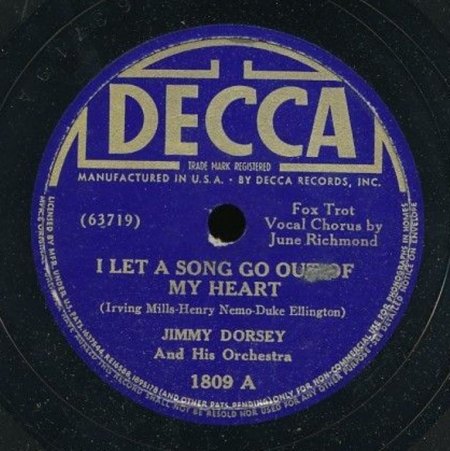 JIMMY DORSEY - I let a song go out of my heart -A-.JPG