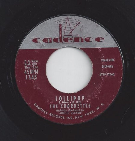 CHORDETTES - Lollipop -A-.JPG