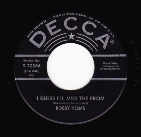 BOBBY HELMS - I guess I'll miss the proms -B-.JPG