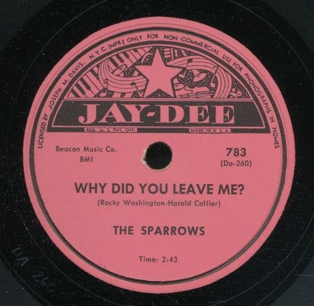 SPARROWS - Why did you leave me -A-.JPG