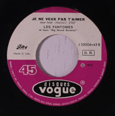 LES FANTOMES - Je ne veux pas t'aimer -B-.JPG