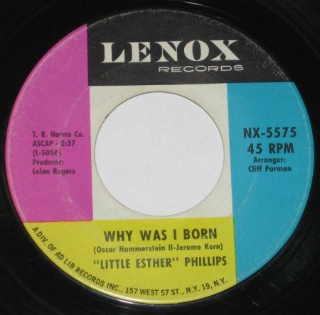 ESTHER PHILLIPS - Why was I born -B-.JPG